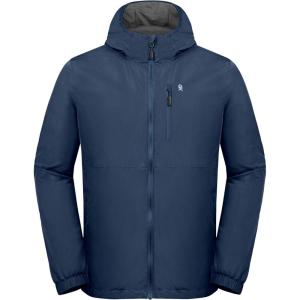 imageLittle Donkey Andy Mens Windbreak Jacket Quick Drying Water Repellent Light Jackets for Men Wrinkle ReductionBlack Blue