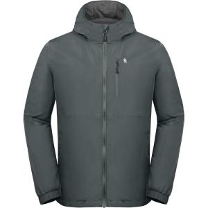 imageLittle Donkey Andy Mens Windbreak Jacket Quick Drying Water Repellent Light Jackets for Men Wrinkle ReductionIron Grey