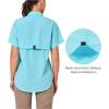 imageLittle Donkey Andy Womens UPF 50 UV Protection Shirt Breathable Short Sleeve Fishing Hiking Shirts Quick DryBlue Tint