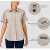 imageLittle Donkey Andy Womens UPF 50 UV Protection Shirt Breathable Short Sleeve Fishing Hiking Shirts Quick DryWood Ash