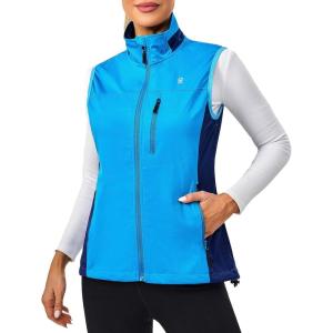imageLittle Donkey Andy Womens Lightweight Windproof Softshell Vest for Golf Tennis Running CyclingBlue