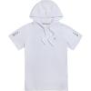 imageLittle Donkey Andy Womens Short Sleeve Quick Dry TShirt with Hood Sun Protection Workout Stretch Basic Tops TeeWhite