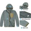 imageLittle Donkey Andy Mens Lightweight Warm Polar Fleece Running Jacket Hooded Full Zip Hiking Golf Casual JacketDeep Green Heather