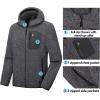 imageLittle Donkey Andy Mens Lightweight Warm Polar Fleece Running Jacket Hooded Full Zip Hiking Golf Casual JacketDeep Grey Heather