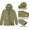 imageLittle Donkey Andy Mens Lightweight Warm Polar Fleece Running Jacket Hooded Full Zip Hiking Golf Casual JacketOlive Green Heather