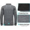 imageLittle Donkey Andy Mens Quick Dry Warm Lightweight Running Jacket Full Zip Thermal Hybrid Thumbholes Golf Track JacketBlack Heather