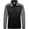 imageLittle Donkey Andy Mens Quick Dry Warm Lightweight Running Jacket Full Zip Thermal Hybrid Thumbholes Golf Track JacketBlack Heather