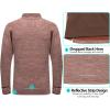 imageLittle Donkey Andy Mens Quick Dry Warm Lightweight Running Jacket Full Zip Thermal Hybrid Thumbholes Golf Track JacketDark BrownRed