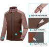 imageLittle Donkey Andy Mens Quick Dry Warm Lightweight Running Jacket Full Zip Thermal Hybrid Thumbholes Golf Track JacketDark BrownRed