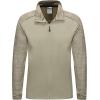 imageLittle Donkey Andy Mens Quick Dry Warm Lightweight Running Jacket Full Zip Thermal Hybrid Thumbholes Golf Track JacketDeep Khaki Heather