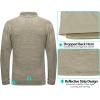 imageLittle Donkey Andy Mens Quick Dry Warm Lightweight Running Jacket Full Zip Thermal Hybrid Thumbholes Golf Track JacketDeep Khaki Heather