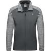 imageLittle Donkey Andy Mens Quick Dry Warm Lightweight Running Jacket Full Zip Thermal Hybrid Thumbholes Golf Track JacketGrey Heather