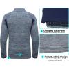 imageLittle Donkey Andy Mens Quick Dry Warm Lightweight Running Jacket Full Zip Thermal Hybrid Thumbholes Golf Track JacketNavy Heather