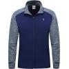 imageLittle Donkey Andy Mens Quick Dry Warm Lightweight Running Jacket Full Zip Thermal Hybrid Thumbholes Golf Track JacketNavy Heather