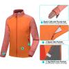 imageLittle Donkey Andy Mens Quick Dry Warm Lightweight Running Jacket Full Zip Thermal Hybrid Thumbholes Golf Track JacketOrange Heather