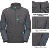 imageLittle Donkey Andy Mens Winter Warm Polar Fleece Golf Jacket Lightweight Thermal Hiking Running Travel JacketDark Grey Heather