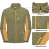 imageLittle Donkey Andy Mens Winter Warm Polar Fleece Golf Jacket Lightweight Thermal Hiking Running Travel JacketOlive Heather