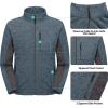 imageLittle Donkey Andy Mens Winter Warm Polar Fleece Golf Jacket Lightweight Thermal Hiking Running Travel JacketStormy Weather Heather