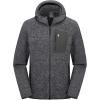 imageLittle Donkey Andy Mens Lightweight Warm Polar Fleece Running Jacket Hooded Full Zip Hiking Golf Casual JacketDeep Grey Heather