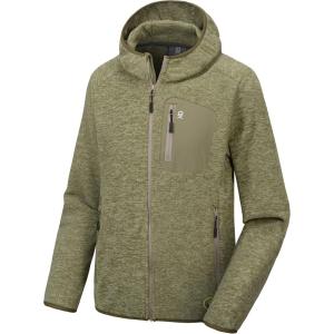 imageLittle Donkey Andy Mens Lightweight Warm Polar Fleece Running Jacket Hooded Full Zip Hiking Golf Casual JacketOlive Green Heather