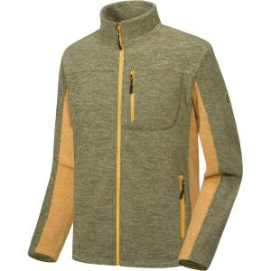 imageLittle Donkey Andy Mens Winter Warm Polar Fleece Golf Jacket Lightweight Thermal Hiking Running Travel JacketOlive Heather