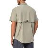 imageLittle Donkey Andy Mens Lightweight UPF 50 Short Sleeve Shirt Breathable Fishing Hiking Shirt AirHoles TechLaurel Oak Heathershort