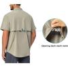 imageLittle Donkey Andy Mens Lightweight UPF 50 Short Sleeve Shirt Breathable Fishing Hiking Shirt AirHoles TechLaurel Oak Heathershort