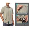 imageLittle Donkey Andy Mens Lightweight UPF 50 Short Sleeve Shirt Breathable Fishing Hiking Shirt AirHoles TechLaurel Oak Heathershort