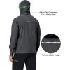 imageLittle Donkey Andy Mens UPF 50 Sun Protection Jacket Full Zip Lightweight Hoodie Summer Shirts for Hiking Fishing OutdoorGrey