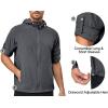 imageLittle Donkey Andy Mens UPF 50 Sun Protection Jacket Full Zip Lightweight Hoodie Summer Shirts for Hiking Fishing OutdoorGrey