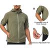 imageLittle Donkey Andy Mens UPF 50 Sun Protection Jacket Full Zip Lightweight Hoodie Summer Shirts for Hiking Fishing OutdoorSage