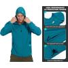 imageLittle Donkey Andy Mens UPF 50 Sun Protection Jackets Stretch Breathable Hoodie Summer Shirts for HikingFjord Blue