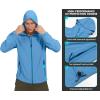 imageLittle Donkey Andy Mens UPF 50 Sun Protection Jackets Stretch Breathable Hoodie Summer Shirts for HikingLbiza Blue