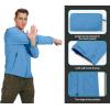 imageLittle Donkey Andy Mens UPF 50 Sun Protection Jackets Stretch Breathable Hoodie Summer Shirts for HikingLbiza Blue