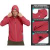 imageLittle Donkey Andy Mens UPF 50 Sun Protection Jackets Stretch Breathable Hoodie Summer Shirts for HikingRacing Red