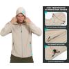 imageLittle Donkey Andy Mens UPF 50 Sun Protection Jackets Stretch Breathable Hoodie Summer Shirts for HikingWood Ash