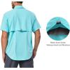 imageLittle Donkey Andy Mens UPF 50 UV Protection Shirt UltraBreathable Short Sleeve Fishing Hiking ShirtsBlue Tint
