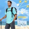 imageLittle Donkey Andy Mens UPF 50 UV Protection Shirt UltraBreathable Short Sleeve Fishing Hiking ShirtsBlue Tint