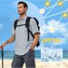 imageLittle Donkey Andy Mens UPF 50 UV Protection Shirt UltraBreathable Short Sleeve Fishing Hiking ShirtsGray Dawn