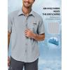 imageLittle Donkey Andy Mens UPF 50 UV Protection Shirt UltraBreathable Short Sleeve Fishing Hiking ShirtsGray Dawn