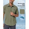 imageLittle Donkey Andy Mens UPF 50 UV Protection Shirt UltraBreathable Short Sleeve Fishing Hiking ShirtsLoden green