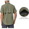 imageLittle Donkey Andy Mens UPF 50 UV Protection Shirt UltraBreathable Short Sleeve Fishing Hiking ShirtsLoden green