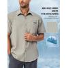 imageLittle Donkey Andy Mens UPF 50 UV Protection Shirt UltraBreathable Short Sleeve Fishing Hiking ShirtsSilver Sage