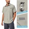 imageLittle Donkey Andy Mens UPF 50 UV Protection Shirt UltraBreathable Short Sleeve Fishing Hiking ShirtsSilver Sage