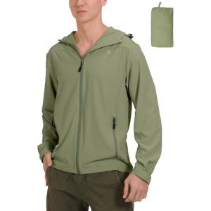 imageLittle Donkey Andy Mens UPF 50 Sun Protection Jackets Stretch Breathable Hoodie Summer Shirts for HikingLoden Green