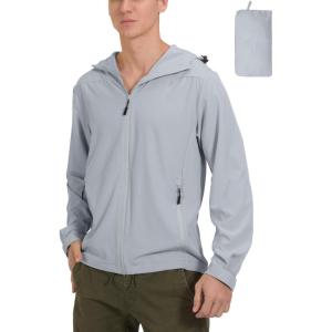 imageLittle Donkey Andy Mens UPF 50 Sun Protection Jackets Stretch Breathable Hoodie Summer Shirts for HikingQuarry