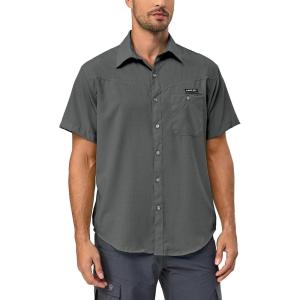 imageLittle Donkey Andy Mens UPF 50 UV Protection Shirt UltraBreathable Short Sleeve Fishing Hiking ShirtsCastlerock