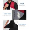 imageLittle Donkey Andy Mens Half Zip Breathable Cycling Vests Reflective Sleeveless Jerseys Lightweight Bicycle RunningShort Sleeveblack