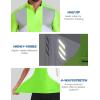 imageLittle Donkey Andy Mens Half Zip Breathable Cycling Vests Reflective Sleeveless Jerseys Lightweight Bicycle RunningShort Sleevefluorescent Yellow