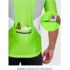 imageLittle Donkey Andy Mens Half Zip Breathable Cycling Vests Reflective Sleeveless Jerseys Lightweight Bicycle RunningShort Sleevefluorescent Yellow